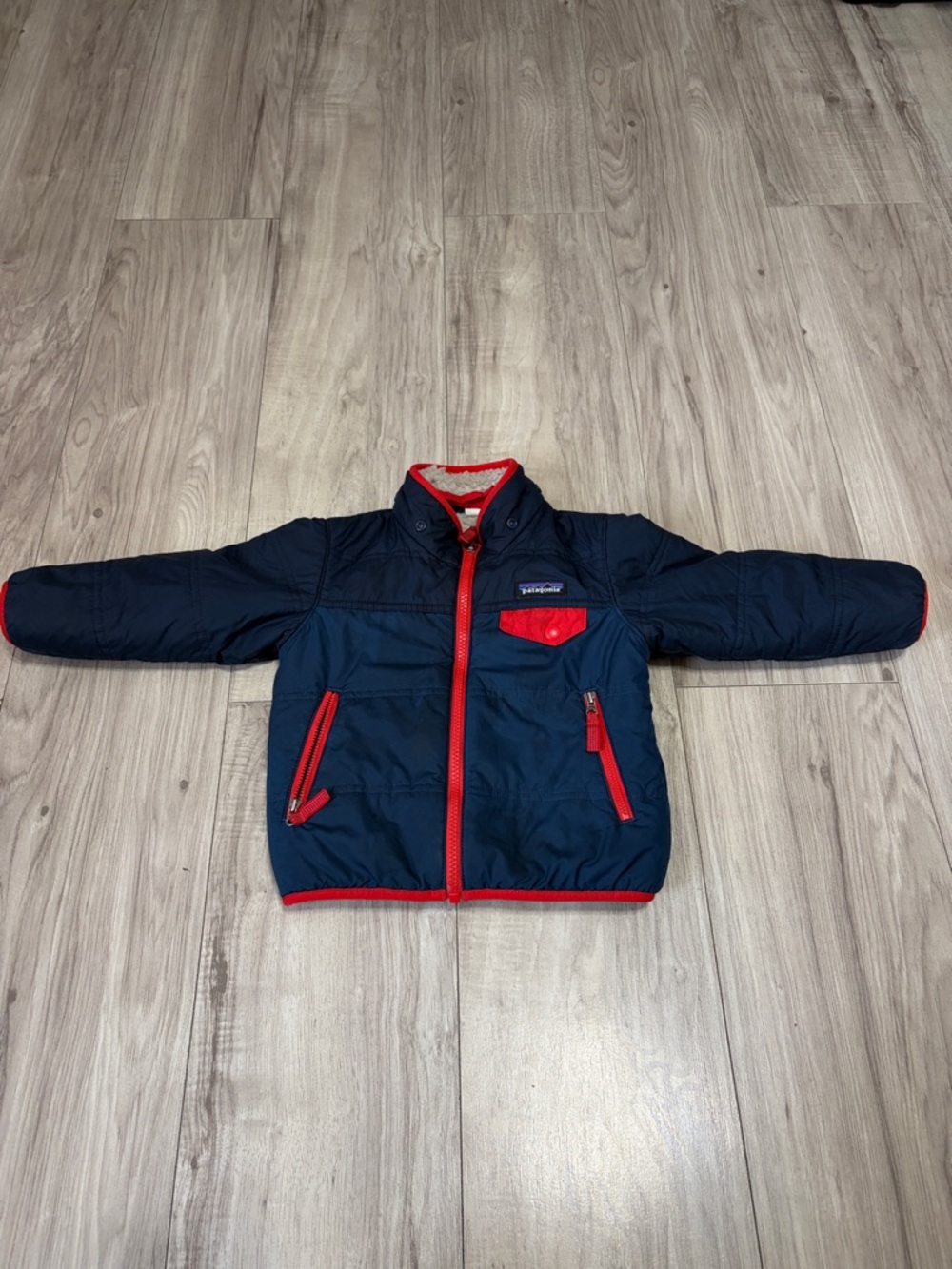 Patagonia Kids Navy Jacket with Red Trim
